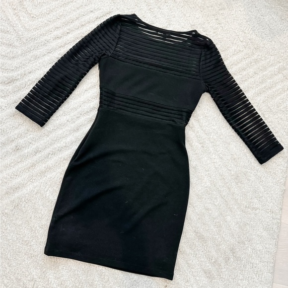 Lulus | Perfect Mesh Black Bodycon Dress - Picture 2 of 4